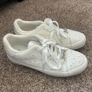 Juicy Couture White Sparkle Sneakers